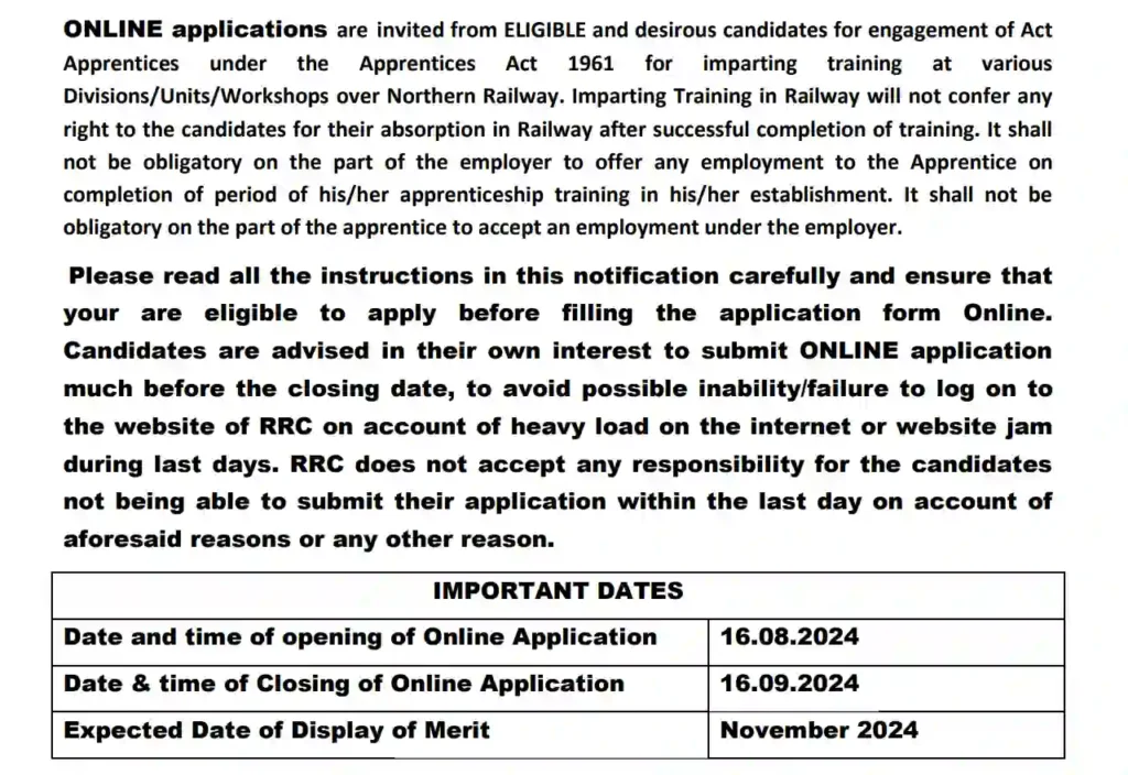 Railway Vacancy 2024